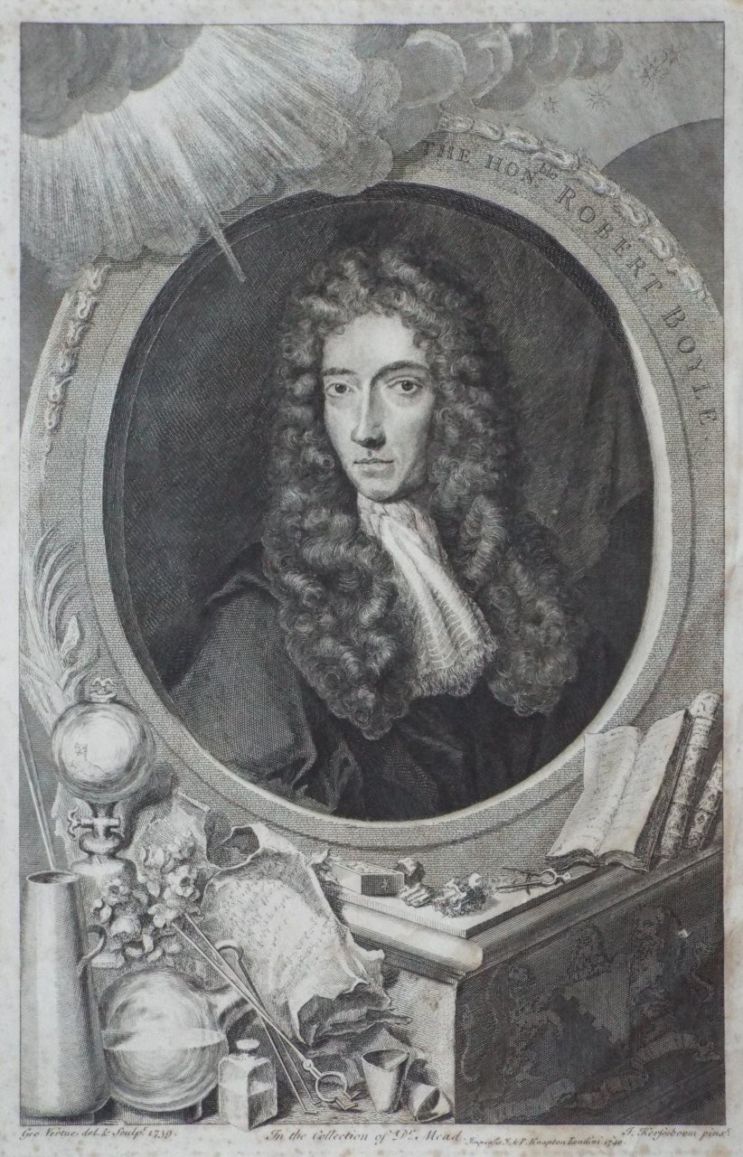 Print - The Honble. Robert Boyle, In the Collection of Dr. Mead. - Vertue